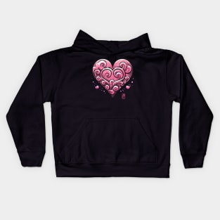 Heart for you - Valentine's Day - Love waves Kids Hoodie